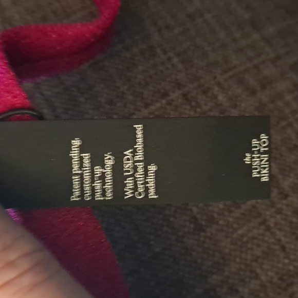 NWT Hot Pink Victoria's Secret Swim Shimmer lcon Push-Up Bikini Top - Picture 13 of 13